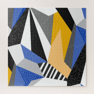 Memphis-Stil: Kreativer geometrischer Collage.