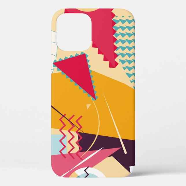 Memphis-Stimmung: Geometrischer Trend für Retro Case-Mate iPhone Hülle (Rückseite)