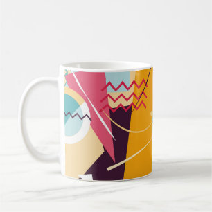 Memphis-Stimmung: Geometrischer Trend für Retro Kaffeetasse