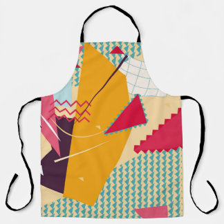 Memphis-Stimmung: Geometrischer Trend für Retro Schürze
