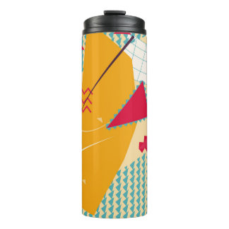 Memphis-Stimmung: Geometrischer Trend für Retro Thermosbecher