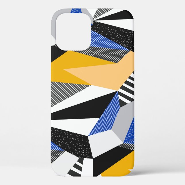 Memphis Style: Creative Geometric Collage. Case-Mate iPhone Hülle (Rückseite)