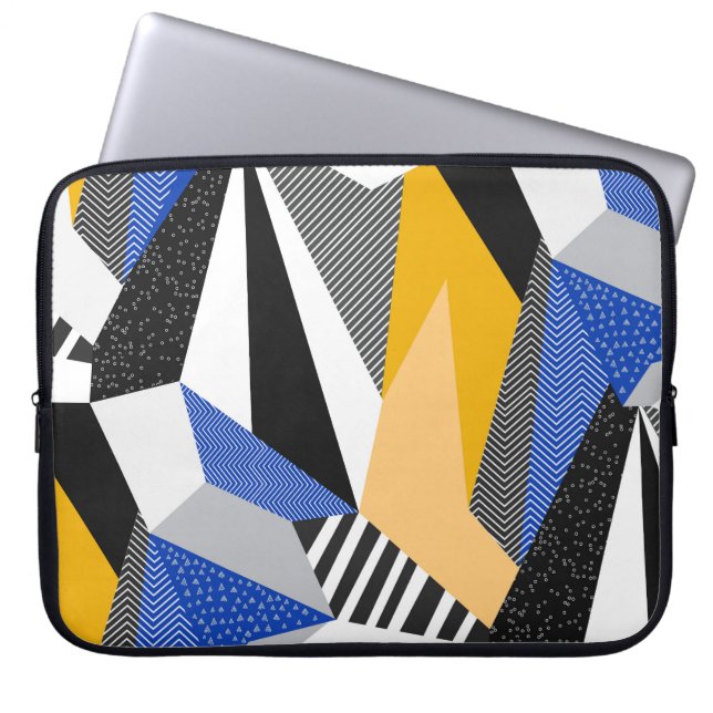 Memphis Style: Creative Geometric Collage. Laptopschutzhülle (Vorderseite)