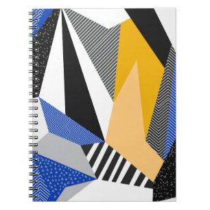 Memphis Style: Creative Geometric Collage. Notizblock