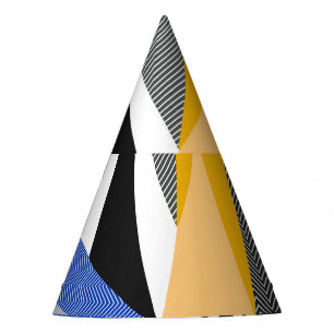 Memphis Style: Creative Geometric Collage. Partyhütchen