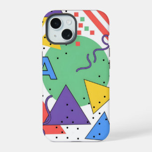 Memphis Style Phone Case Dopamin Dekor Fette Geome iPhone 15 Hülle