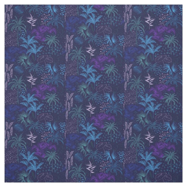 Memphis Style Tropical Ferns Palm Foliage Stoff (Muster)