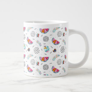Memphis Style Tropical Summer Patches Jumbo-Tasse