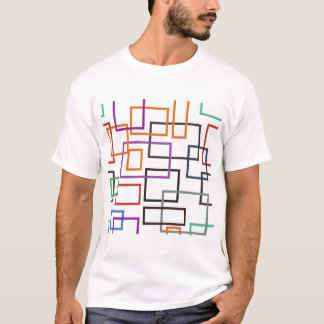 Memphis Style with Color Geometric Design T-Shirt