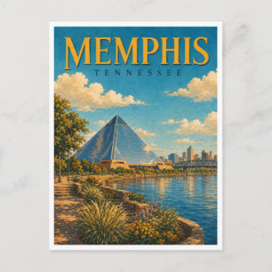 Memphis Tennessee Aquarell GeoSaga Postkarte