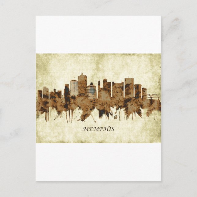 Memphis Tennessee Cityscape Einladungspostkarte (Vorderseite)