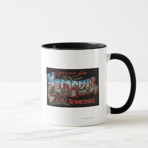 Memphis, Tennessee - Große Buchstabenszenen Tasse