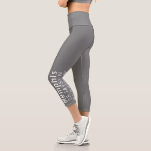 Memphis Tennessee Längengrad Breitengrad   Capri Leggings