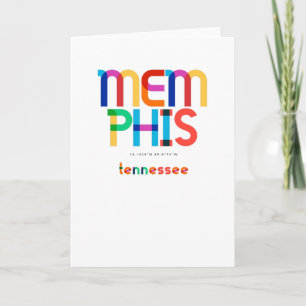 Memphis Tennessee Mitte Jahrhundert, Pop Art, Karte