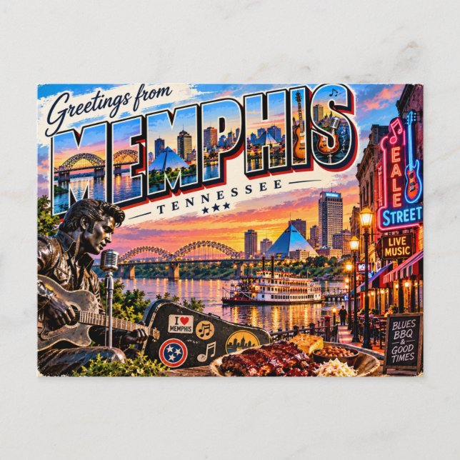 Memphis Tennessee  Postkarte (Vorderseite)