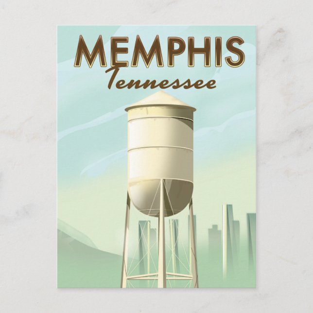 Memphis Tennessee Reiseplakat Postkarte (Vorderseite)