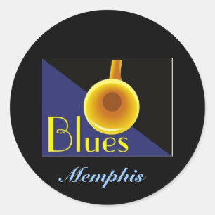 Memphis Tennessee Runder Aufkleber