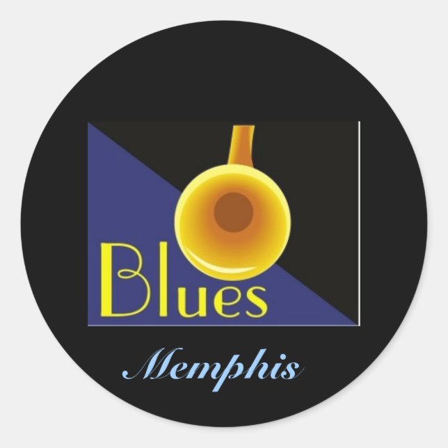 Memphis Tennessee Runder Aufkleber (Vorderseite)