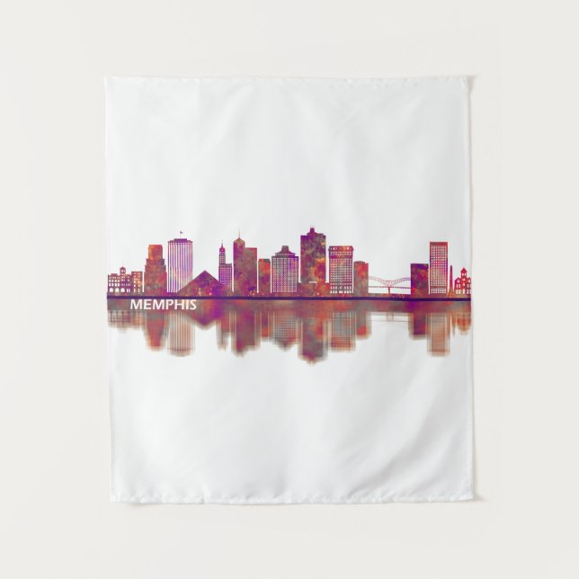Memphis Tennessee Skyline Wandteppich (Vorderseite)