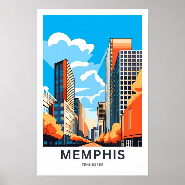 Memphis Tennessee Travel Print Poster (Vorne)
