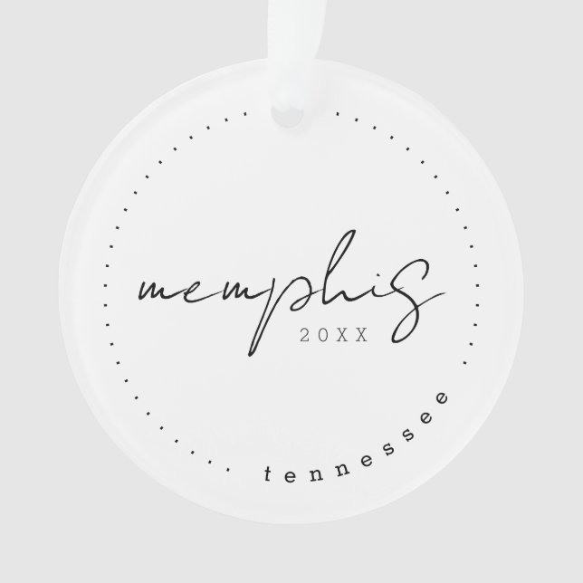 Memphis Tennessee Travel Vereinigte Staaten Simple Ornament (Vorderseite)