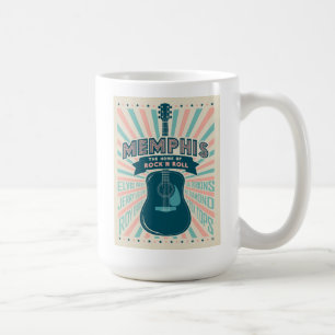 Memphis, TN: Gitarrenserie   Rock-N-Roll Kaffeetasse