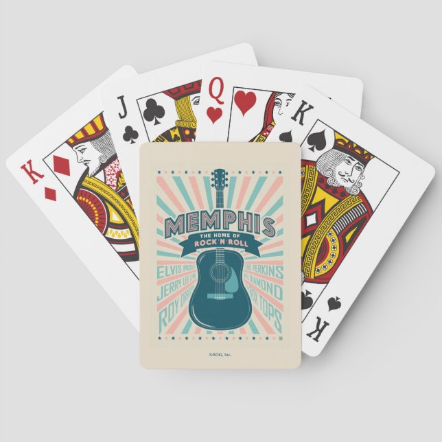 Memphis, TN: Gitarrenserie | Rock-N-Roll Spielkarten (Rückseite)