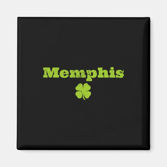 Memphis Tn Irish Pride Shamrock Bild St Patricks  Magnet (Vorne)