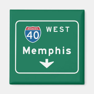 Memphis, TN Road Sign Magnet