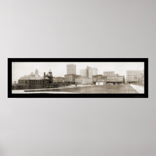 Memphis, TN-Straßen-Foto 1910 Poster