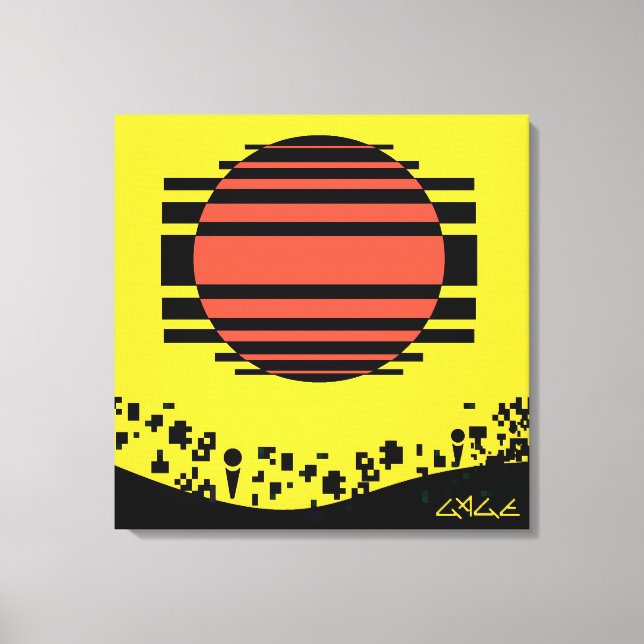 Memphis Tossed Bits Leinwanddruck (Vorderseite)