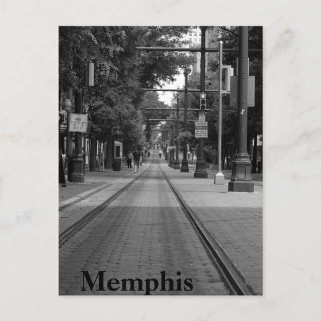 Memphis Trolley Tracks Postkarte (Vorderseite)