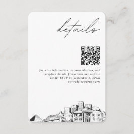 Memphis Wedding Details QR Code Klein Begleitkarte