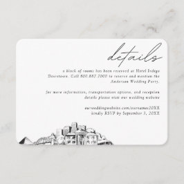 Memphis Wedding Hotel Zimmerblockdetails Begleitkarte