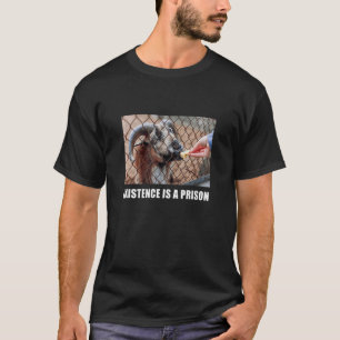 Memziege lustigen Punk aus dunklem Witz surreal T-Shirt
