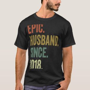 Men 4th Wedding Jubiläum Epic Husband Seit 20 T-Shirt