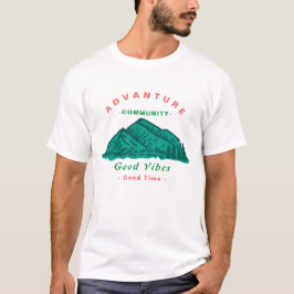 Men Adventure White T-Shirt