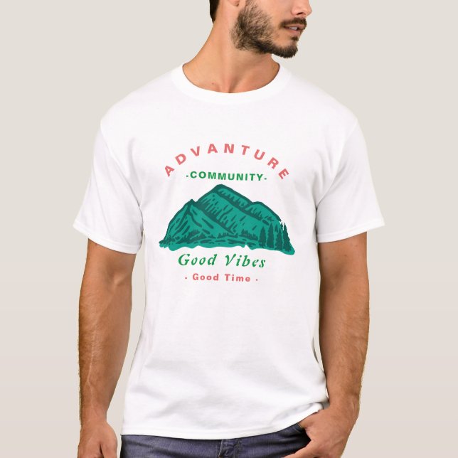 Men Adventure White T-Shirt (Vorderseite)