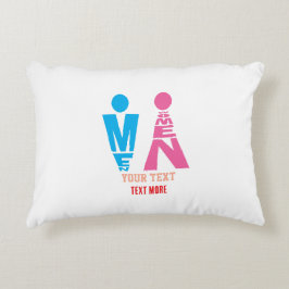 Men and Women Typography Icon Design Dekokissen