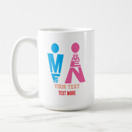 Men and Women Typography Icon Design Kaffeetasse