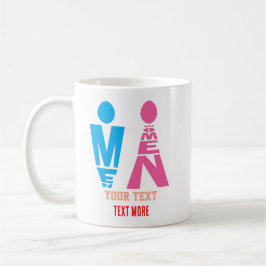 Men and Women Typography Icon Design Kaffeetasse