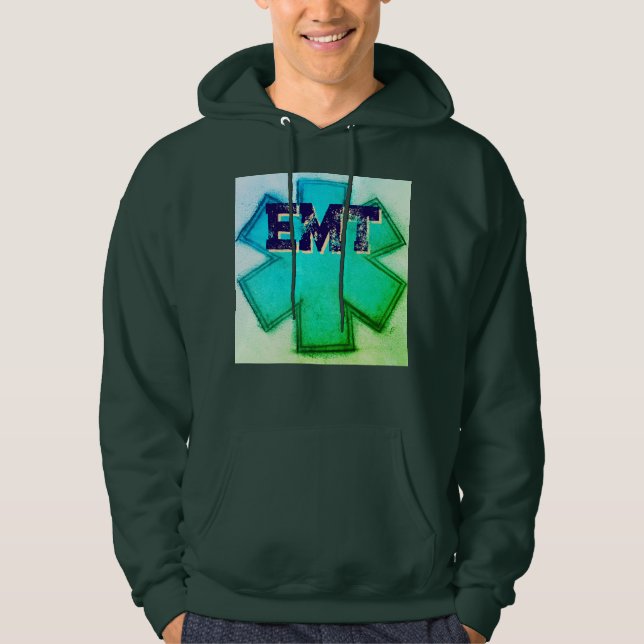 Men Aqua EMT Hoodie (Vorderseite)