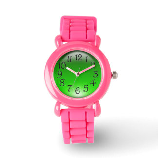 Men Armbanduhr grüne Wählscheibe mit rosa Gürtel