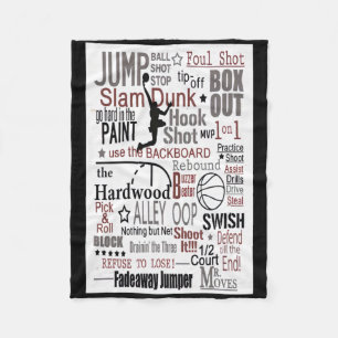 Men Basketball Player - Basketball Jump Ball Shot Fleecedecke