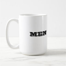 Men Black Color Text Classic Tasse Cups