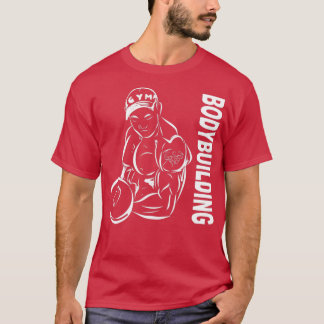 Men Bodybuilding bleibe hungriges Fitnessstudio T-Shirt