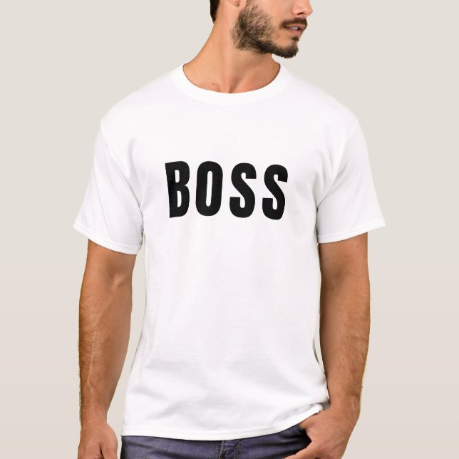 Men BOSS White T-Shirt - einfach & stilvoll (Vorderseite)