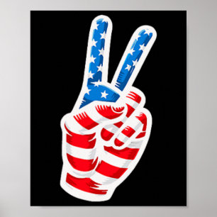 Men Boys American Flag Peace Schild Hand 4. Juli