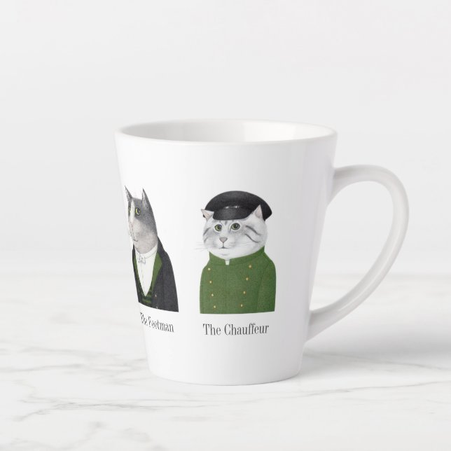 MEN CADRES Latte Mug + Texte (Droite)