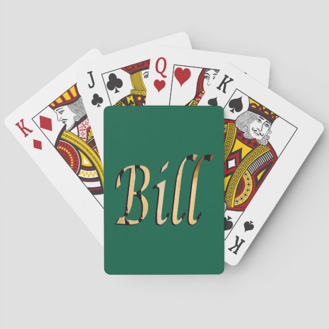 Men Called Bill, Spielkarten (Rückseite)